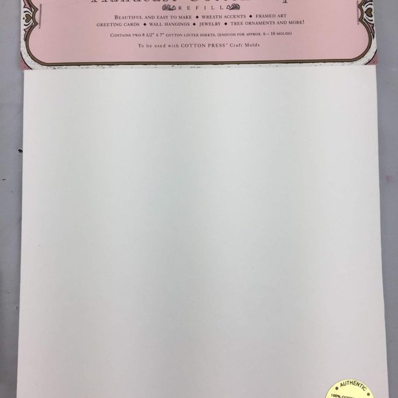 Handcast Cotton Paper Refill 2 – 8.5″ by 7″ NIP - Picture 1 of 3